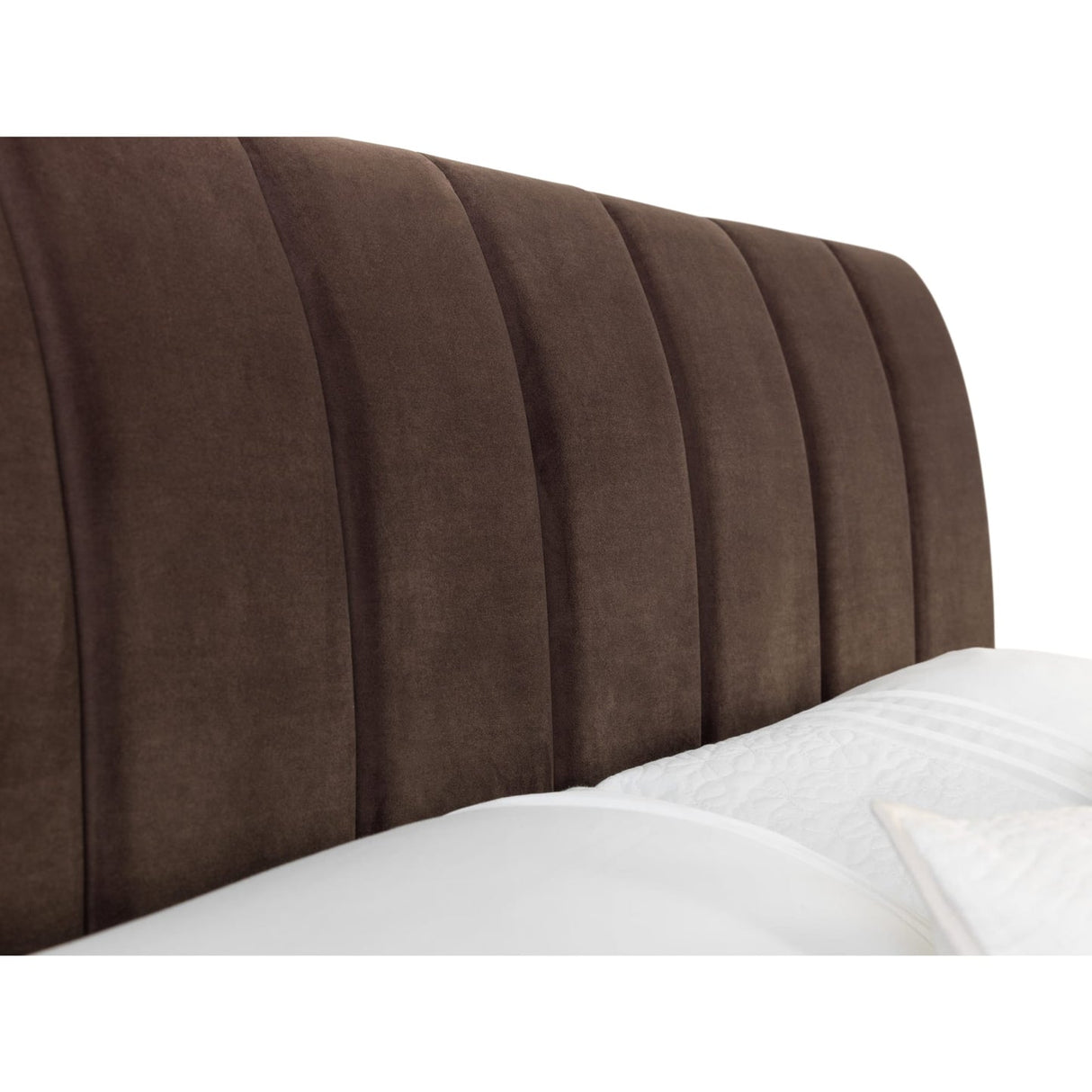 Velvet King Size Bed With Gold Metal Feet - Deco