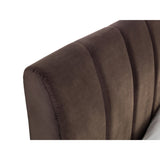 Velvet King Size Bed With Gold Metal Feet - Deco