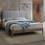 Velvet King Size Bed With Wooden Frame - Cheslyn