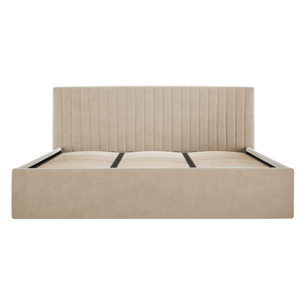 Velvet King Size Ottoman Storage Bed - Berlin