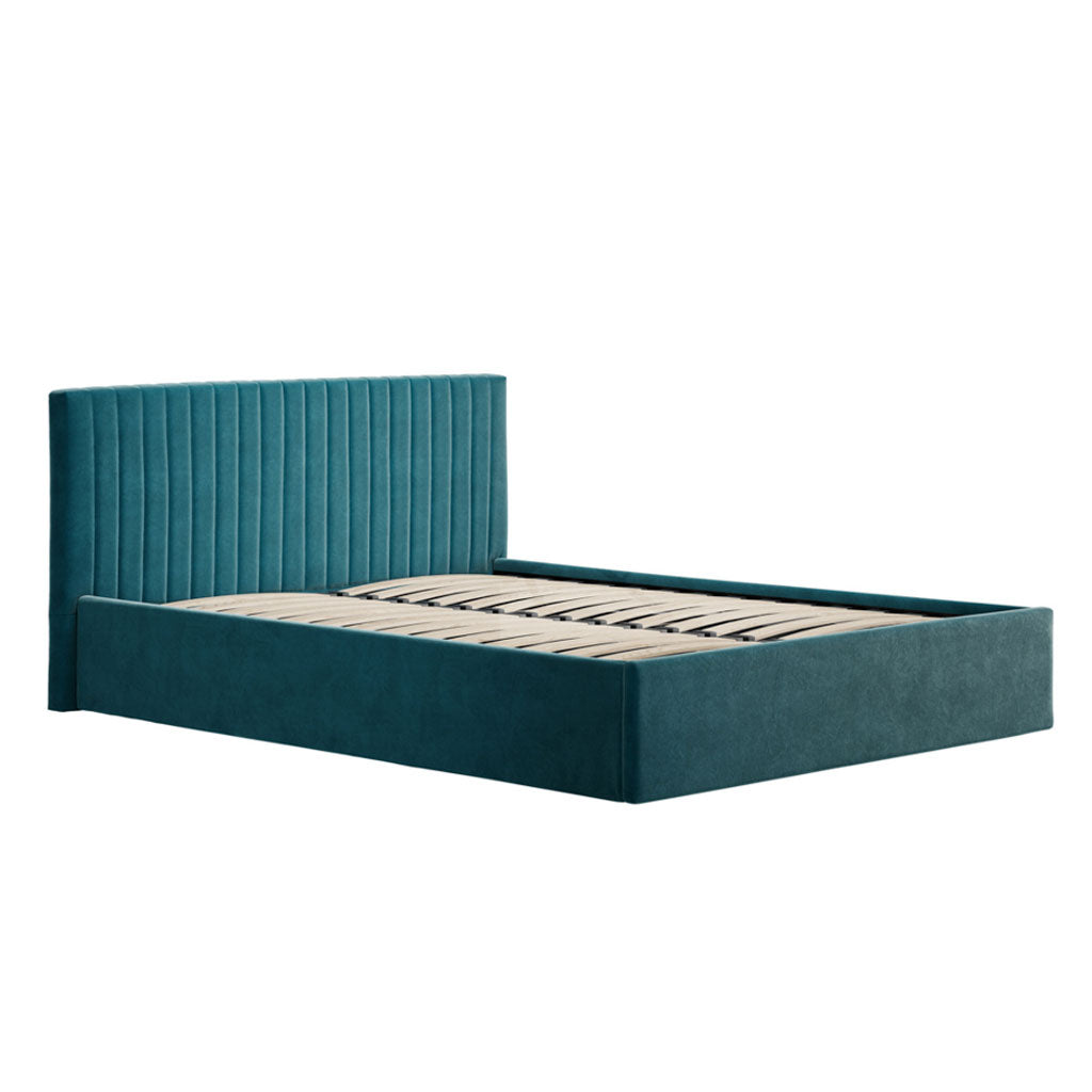 Velvet King Size Ottoman Storage Bed - Berlin