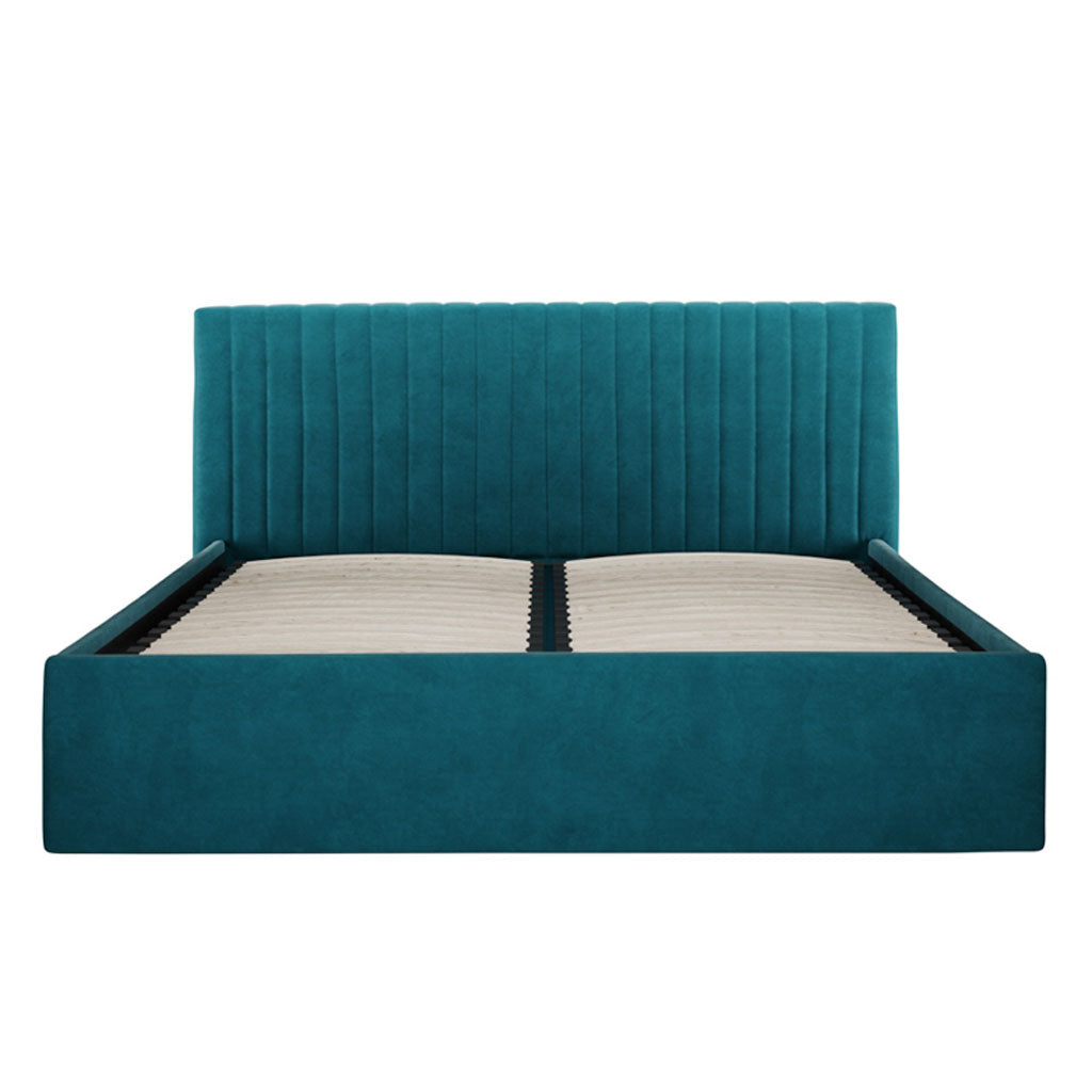 Velvet King Size Ottoman Storage Bed - Berlin