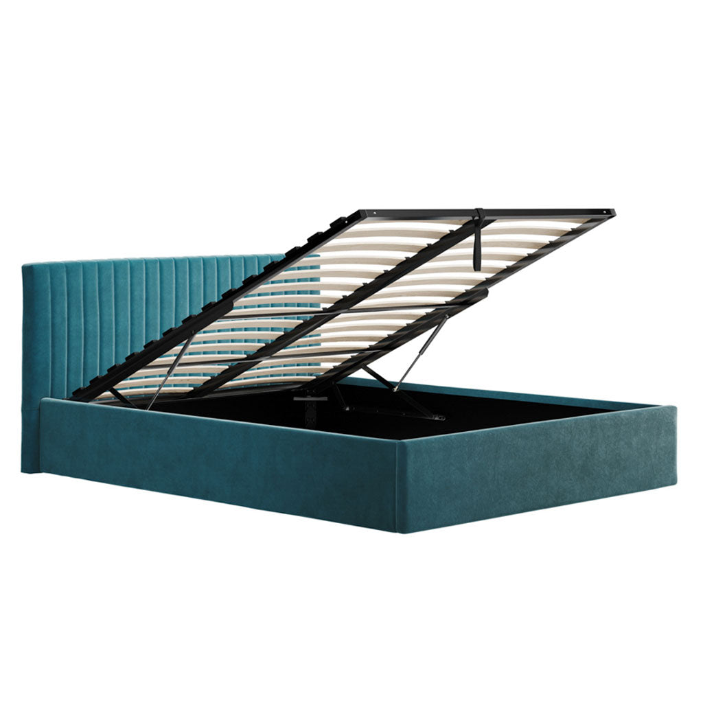 Velvet King Size Ottoman Storage Bed - Berlin