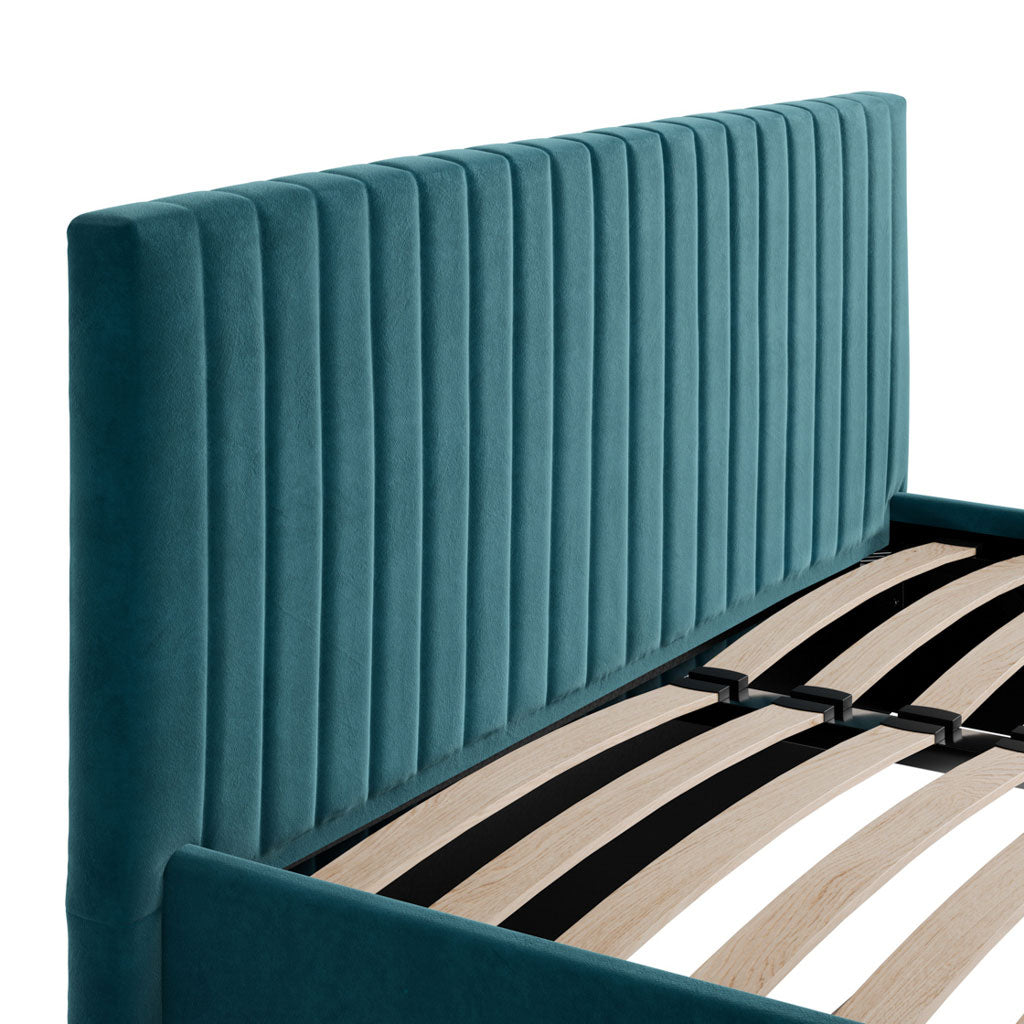 Velvet King Size Ottoman Storage Bed - Berlin