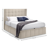 Velvet King Size Ottoman Storage Bed - Gatsby