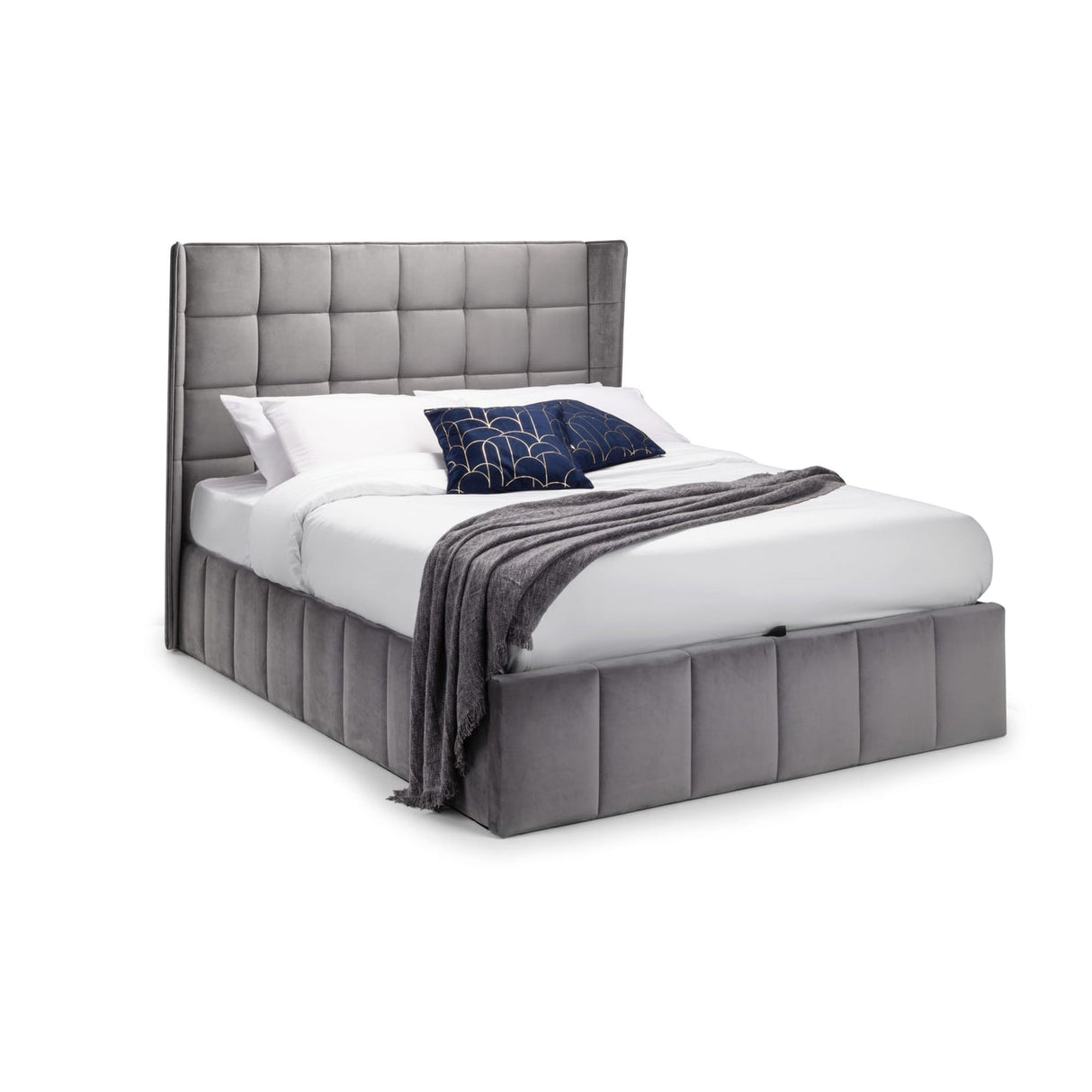 Velvet King Size Ottoman Storage Bed - Gatsby