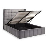 Velvet King Size Ottoman Storage Bed - Gatsby