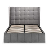Velvet King Size Ottoman Storage Bed - Gatsby