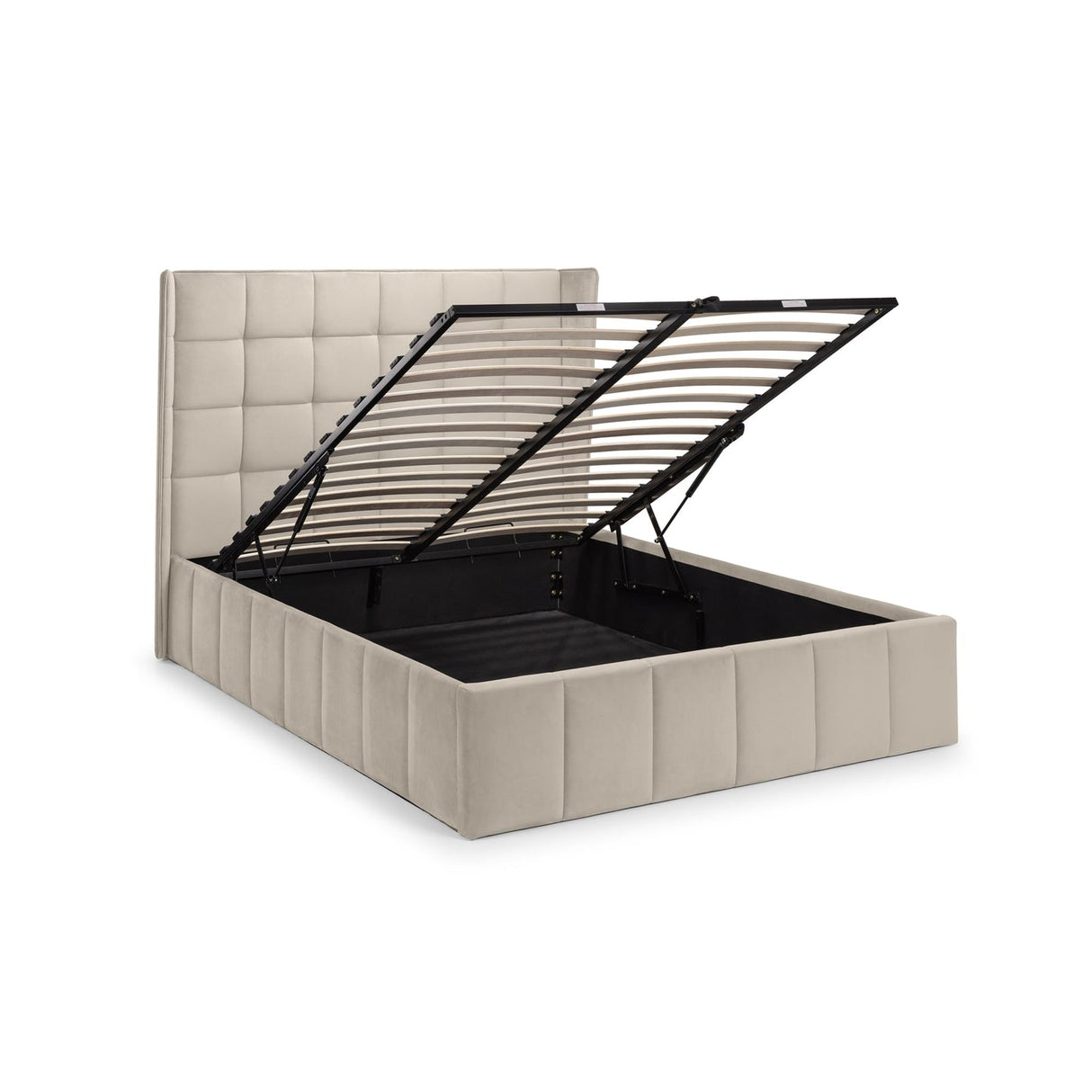 Velvet King Size Ottoman Storage Bed - Gatsby