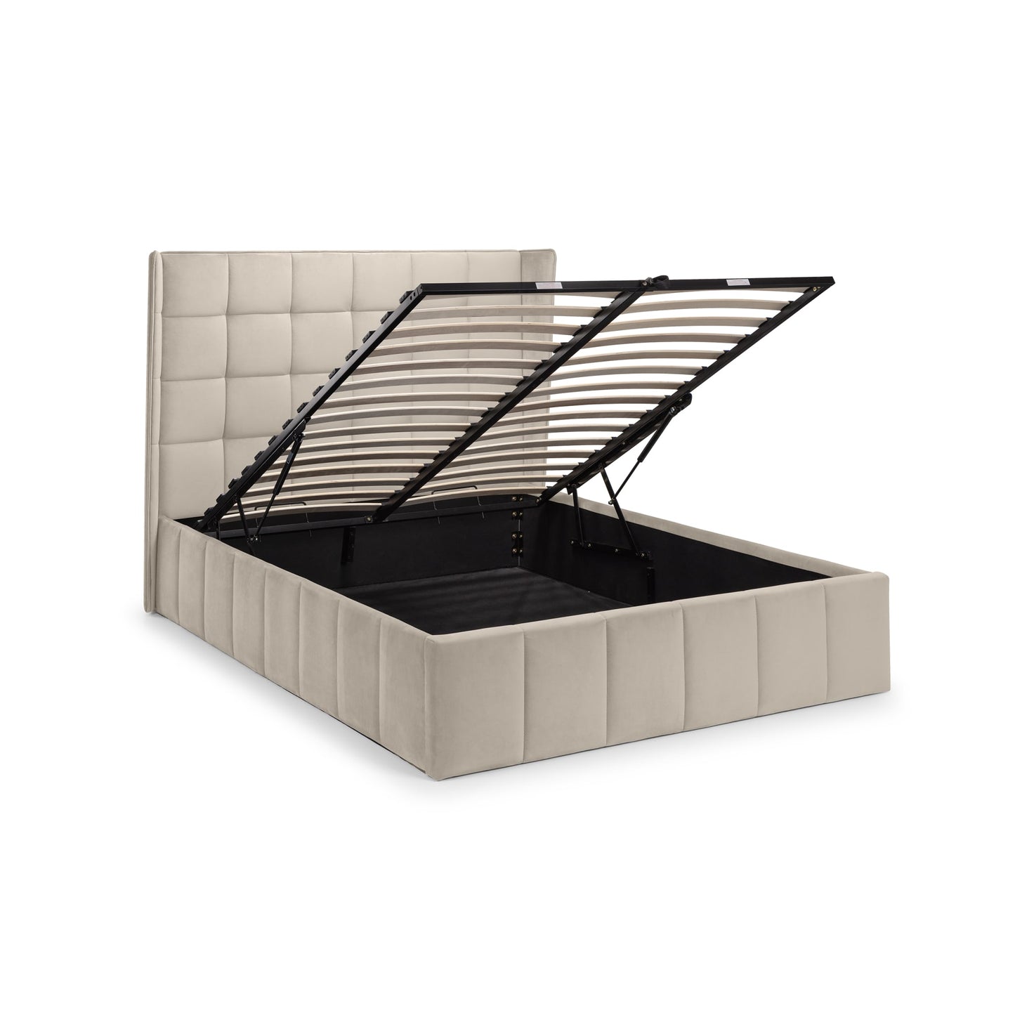 Velvet King Size Ottoman Storage Bed - Gatsby