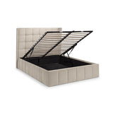 Velvet King Size Ottoman Storage Bed - Gatsby
