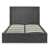 Velvet King Size Ottoman Storage Bed - Langham
