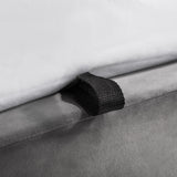 Velvet King Size Ottoman Storage Bed With Curved Headboard - Frida