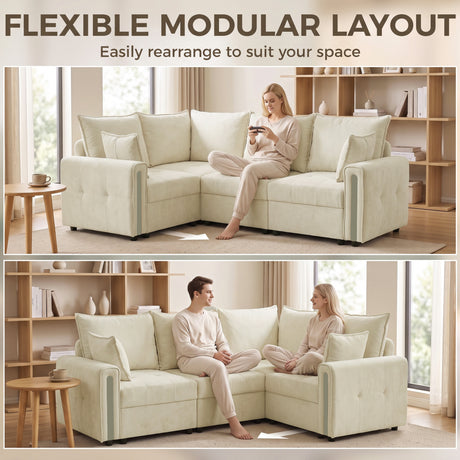 Velvet L Shaped Sofa 228cm Wide With Lift Up Storage - Velmora