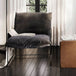 Velvet Occasional Chair With Metal Frame - Brook