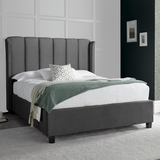 Velvet Ottoman Storage Double Bed - Aurora