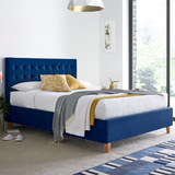 Velvet Ottoman Storage Double Bed - Kingham
