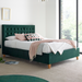 Velvet Ottoman Storage Double Bed - Kingham