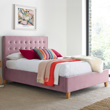 Velvet Ottoman Storage Double Bed - Kingham