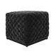Velvet Pouffe With Metal Plinth Base Square - Colline