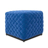 Velvet Pouffe With Metal Plinth Base Square - Colline
