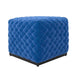 Velvet Pouffe With Metal Plinth Base Square - Colline