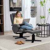 Velvet Recliner Chair 67cm Wide With Footstool - Velmora