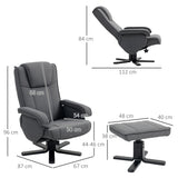 Velvet Recliner Chair 67cm Wide With Footstool - Velmora