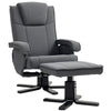 Velvet Recliner Chair 67cm Wide With Footstool - Velmora