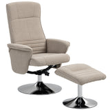 Velvet Recliner Chair 69cm Wide With Footstool - Velmora