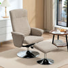 Velvet Recliner Chair 69cm Wide With Footstool - Velmora