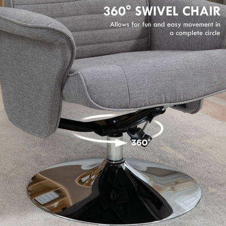 Velvet Recliner Chair 69cm Wide With Footstool - Velmora
