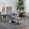 Velvet Recliner Chair 69cm Wide With Footstool - Velmora