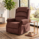 Velvet Recliner Chair 79cm Wide With Footrest - Velmora