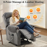 Velvet Recliner Chair 79cm Wide With Footrest - Velmora
