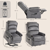 Velvet Recliner Chair 79cm Wide With Footrest - Velmora
