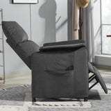 Velvet Recliner Chair 80cm Wide With Footrest - Velmora