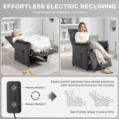 Velvet Recliner Chair 80cm Wide With Footrest - Velmora