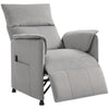 Velvet Recliner Chair 80cm Wide With Footrest - Velmora