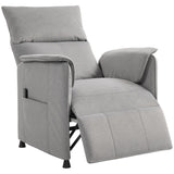 Velvet Recliner Chair 80cm Wide With Footrest - Velmora