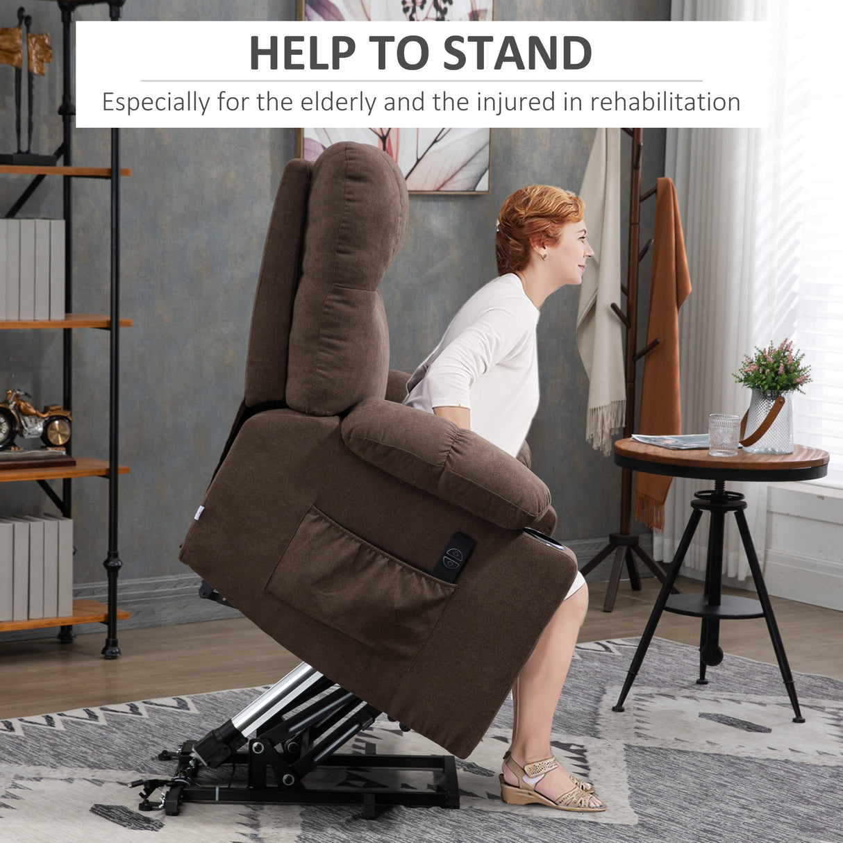 Velvet Recliner Chair 91cm Wide With Footrest - Velmora