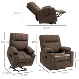 Velvet Recliner Chair 91cm Wide With Footrest - Velmora