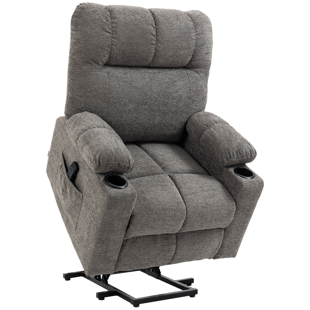 Velvet Recliner Chair 91cm Wide With Footrest - Velmora