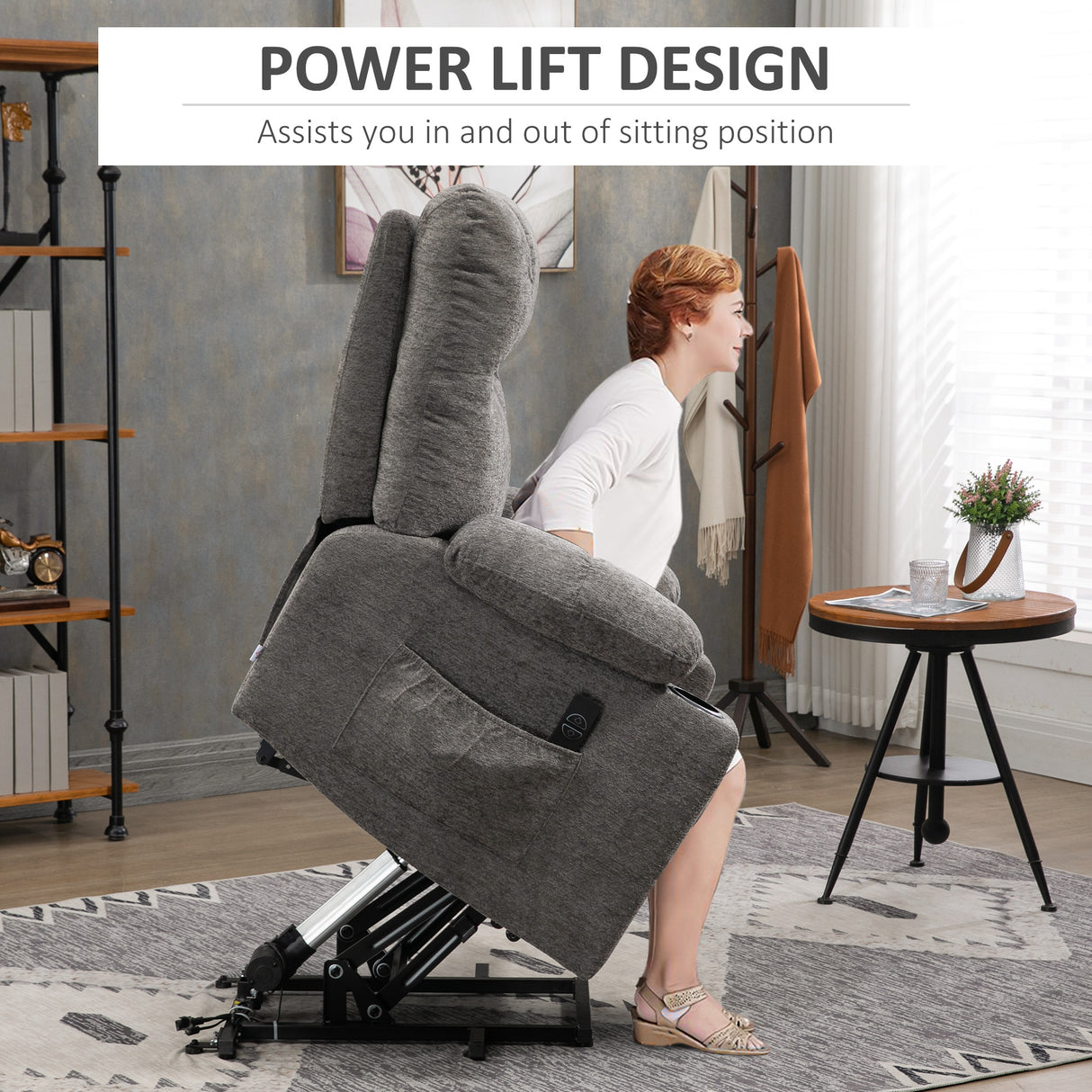 Velvet Recliner Chair 91cm Wide With Footrest - Velmora