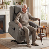 Velvet Recliner Chair 92cm Wide With Footrest - Velmora