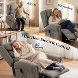 Velvet Recliner Chair 92cm Wide With Footrest - Velmora