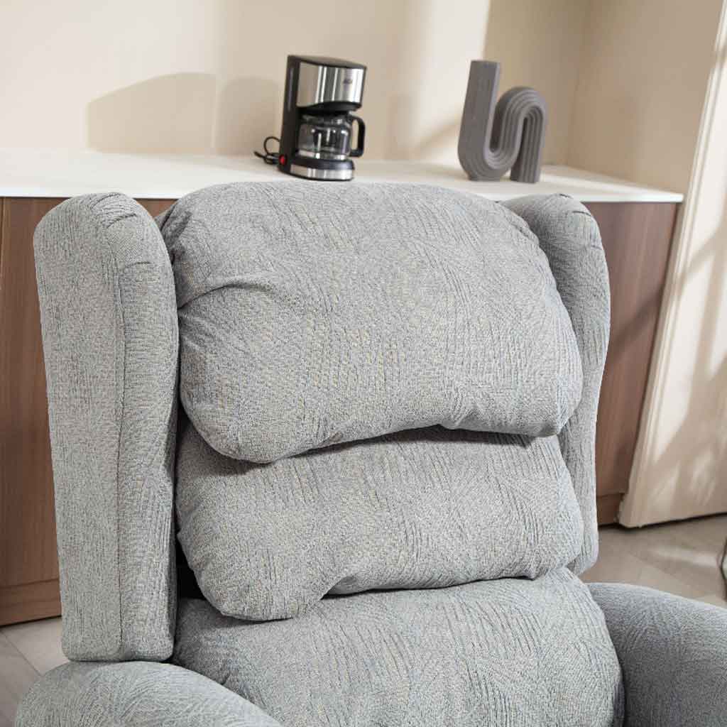 Velvet Recliner Chair 92cm Wide With Footrest - Velmora