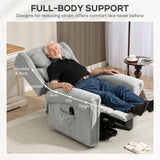 Velvet Recliner Chair 92cm Wide With Footrest - Velmora