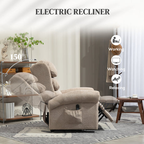 Velvet Recliner Chair 92cm Wide With Footrest - Velmora