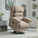 Velvet Recliner Chair 92cm Wide With Footrest - Velmora